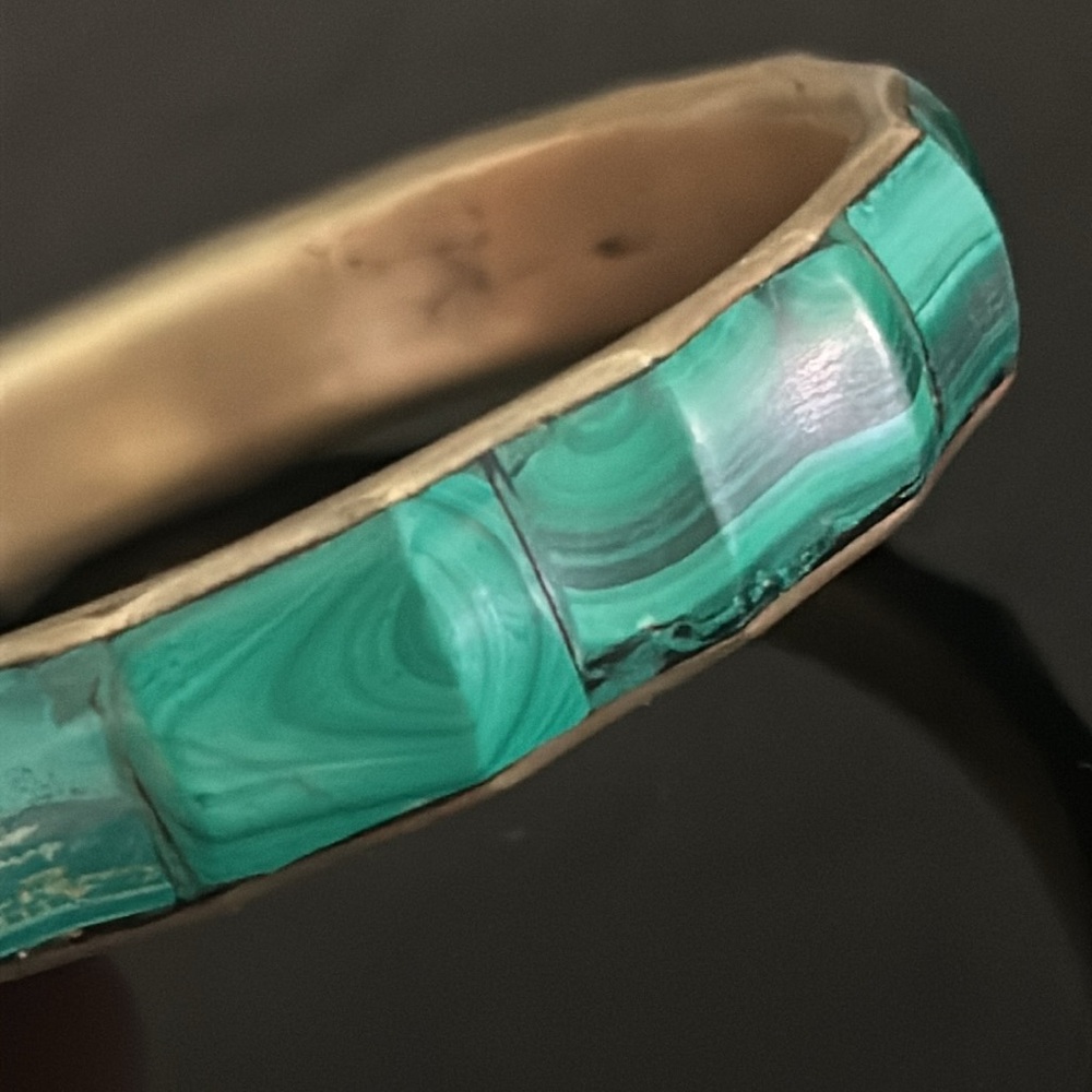 Vintage Malachite Bangle - Picture 5 of 7